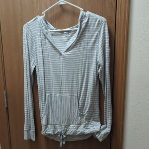 GAP Light Gray Striped Hoodie